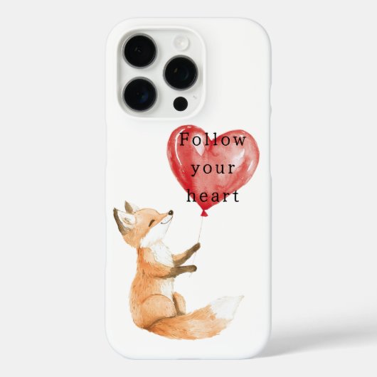 Cute Fox Heart Balloon Case-Mate iPhoneケース (裏面)