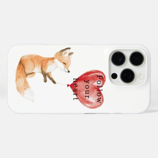 Cute Fox Heart Balloon Case-Mate iPhoneケース (裏面 (横))