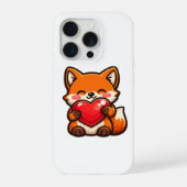 Cute Fox Heart iPhone Case – Kawaii Fox iPhoneケース (裏面)