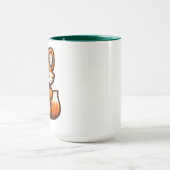 Cute Fox Heart Mug – Kawaii Fox with Red Heart マグカップ (中央)