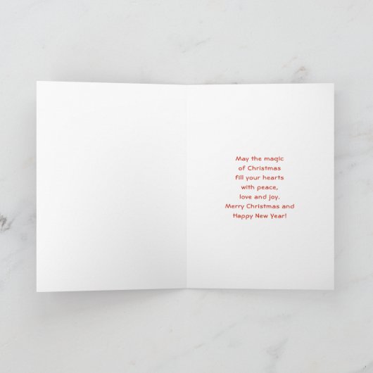 Cute Fox in a Red Scarf Autumn Image シーズンカード (内部)