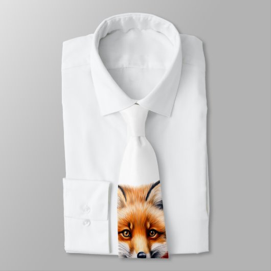 Cute Fox in a Red Scarf Autumn Image ネクタイ (タイ)
