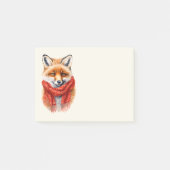 Cute Fox in a Red Scarf Autumn Image ポストイット (正面)
