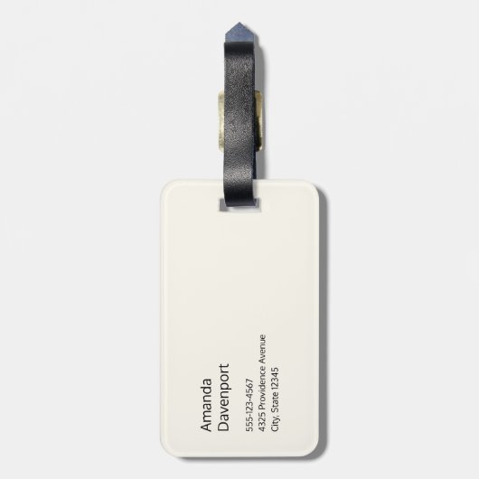 Cute Fox in a Red Scarf Autumn Image ラゲッジタグ (裏面縦)