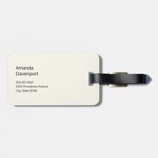 Cute Fox in a Red Scarf Autumn Image ラゲッジタグ (裏面横)