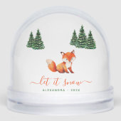 Cute Fox in Winter Woodland Photo Script Let It (正面)