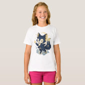 【Cute Fox Kids T-Shirt】 Tシャツ (正面フル)