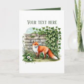 Cute fox lovers add text  カード (正面)