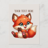 Cute fox lovers customizable  ポストカード (正面)