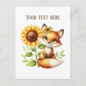 Cute fox lovers customizable ポストカード (正面)