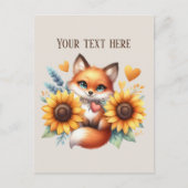 Cute fox lovers customizable ポストカード (正面)
