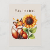 Cute fox lovers customizable ポストカード (正面)