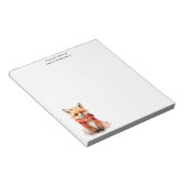 Cute Fox Pup in a Red Scarf ノートパッド (アングル)