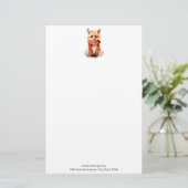 Cute Fox Pup in a Red Scarf 便箋 (スタンド正面)