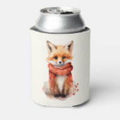 Cute Fox Pup in a Red Scarf 缶クーラー (缶裏面)