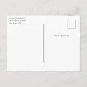 Cute Fox Pup in a Red Scarf Birthday インビテーションポストカード (裏面)