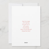 Cute Fox Pup in a Red Scarf Christmas シーズンカード (裏面)