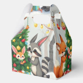  Cute Fox, Raccoon, & Bunny Christmas Keepsake フェイバーボックス (裏面)