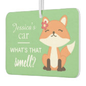 Cute Fox Sniffing the Air Personalised カーエアーフレッシュナー (左)