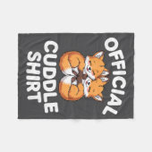 Cute Fox Snuggle Couple This Is My Cuddle  フリースブランケット (正面(横))