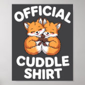Cute Fox Snuggle Couple This Is My Cuddle  ポスター (正面)