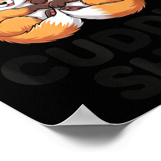 Cute Fox Snuggle Couple This Is My Cuddle  ポスター (角)