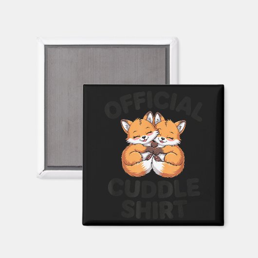 Cute Fox Snuggle Couple This Is My Cuddle  マグネット (正面/裏面)