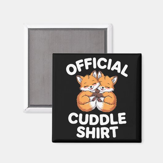 Cute Fox Snuggle Couple This Is My Cuddle  マグネット (正面/裏面)