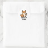 Cute Fox Sticker – Cozy Animal Illustration ラウンドシール (バッグ)