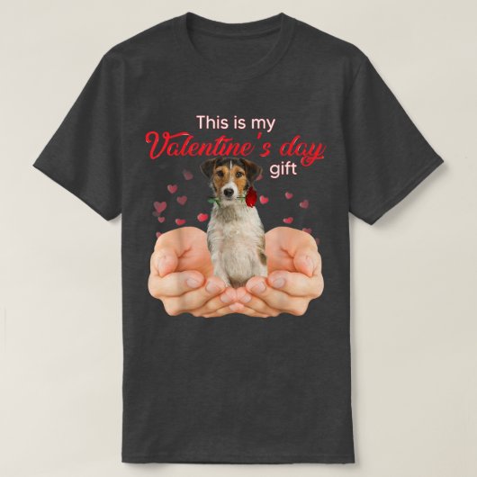 Cute Fox Terrier This Is My Valentine's Day Pajama Tシャツ (デザイン正面)