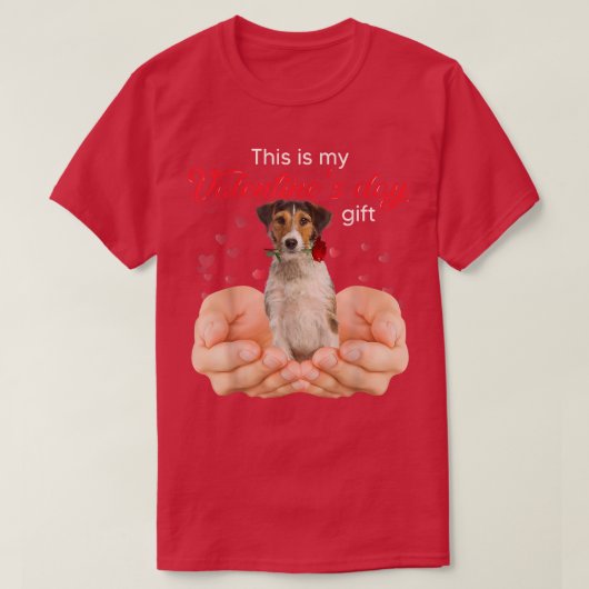 Cute Fox Terrier This Is My Valentine's Day Pajama Tシャツ (デザイン正面)