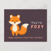 Cute Fox Valentine’s Day Card – You’re Foxy シーズンポストカード (正面)