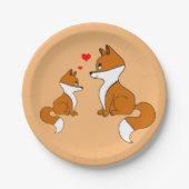 Cute foxes ペーパープレート (正面)