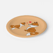 Cute foxes ペーパープレート (アングル)