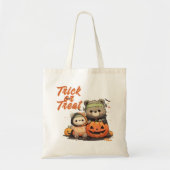 Cute Frankenstein Bear Halloween Trick or Treat トートバッグ (正面)