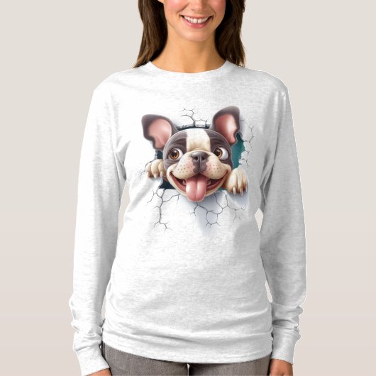 Cute French bull Tシャツ (正面)