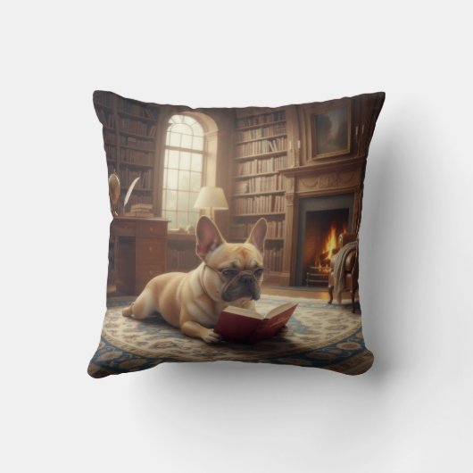 Cute French Bulldog クッション (裏面)