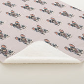 Cute French Bulldog シェルパブランケット (3/4)