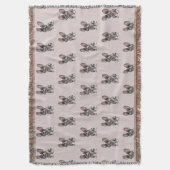 Cute French Bulldog スローブランケット (正面縦)