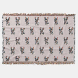 Cute French Bulldog スローブランケット