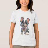 Cute French Bulldog トライブレンドＴシャツ (正面)