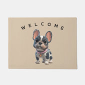 Cute French Bulldog ドアマット (正面)