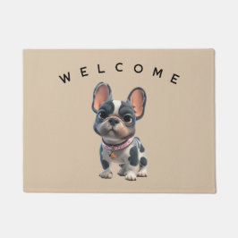 Cute French Bulldog ドアマット