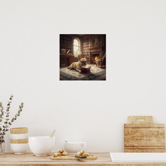 Cute French Bulldog ポスター (キッチン)