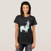 Cute French Bulldog Black And White Pup Birthday C Tシャツ (正面フル)