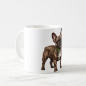 ‏Cute French Bulldog Dog コーヒーマグカップ (正面左)