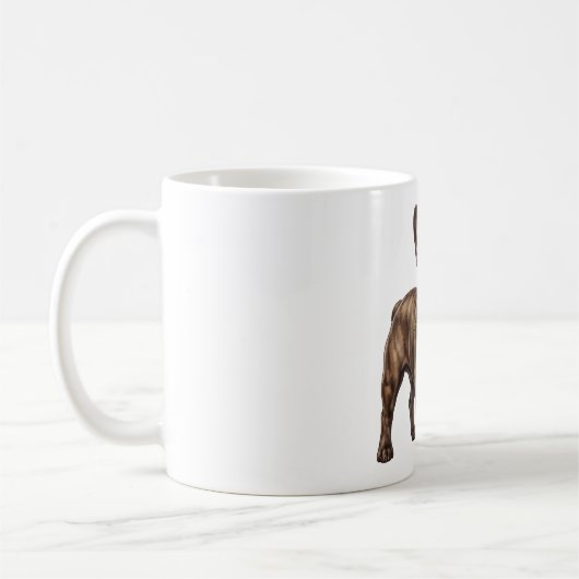 ‏Cute French Bulldog Dog コーヒーマグカップ (左)
