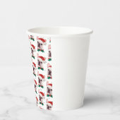 Cute French Bulldog Dog Christmas Pattern 紙コップ (左)