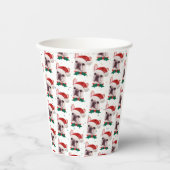 Cute French Bulldog Dog Christmas Pattern 紙コップ (正面)
