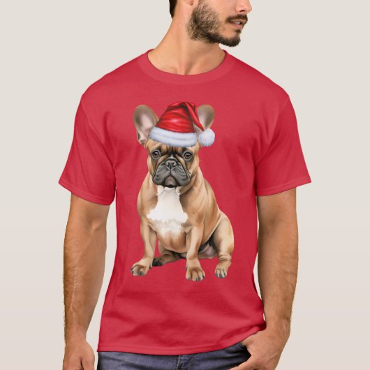 Cute French Bulldog Funny Christmas Tシャツ (正面)